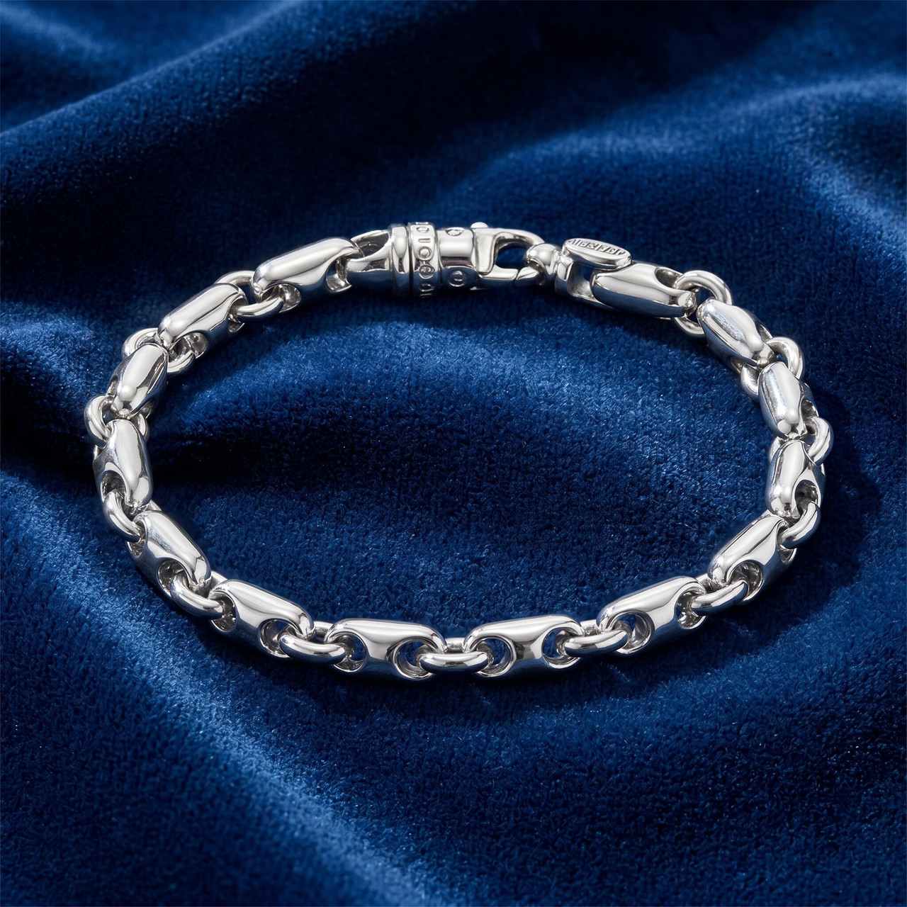 Men's Round Mariner & Rolo Link 14k Gold (52gram) or Platinum (83gram) 7mm Bracelet 8.5"