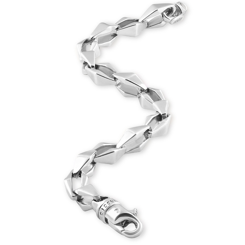 Men's Designer Round Link 14k Gold (49gram) or Platinum (79gram) 8.5mm Bracelet 8.5"