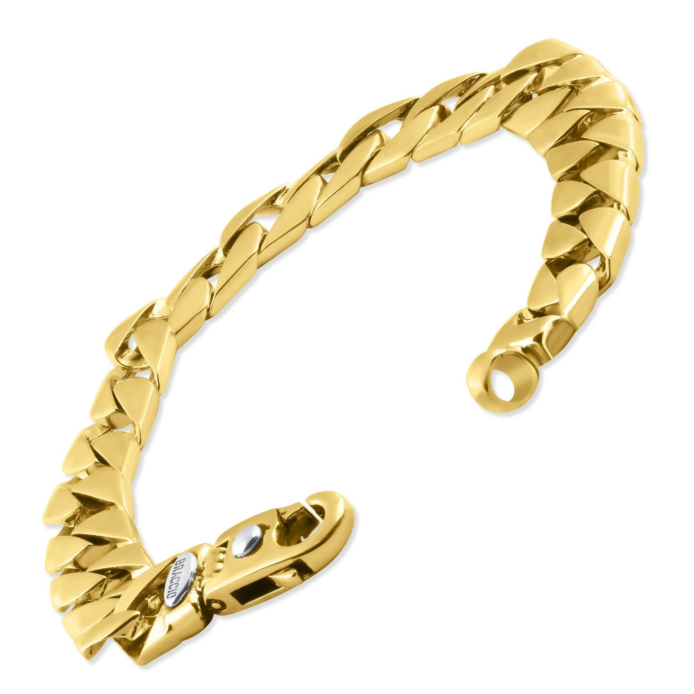 Men's Curb Link 14k Gold (57gram) or Platinum (91gram) 12mm Bracelet 8.5"