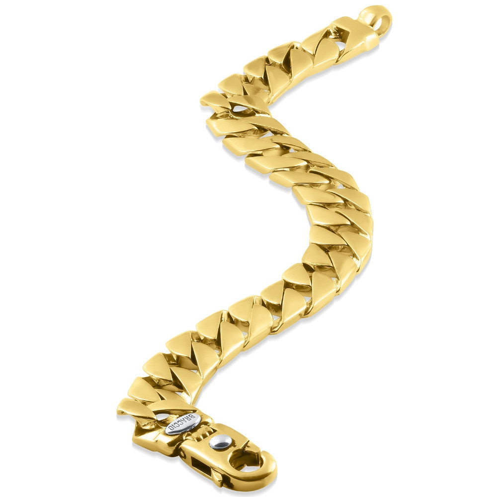 Men's Curb Link 14k Gold (57gram) or Platinum (91gram) 12mm Bracelet 8.5"