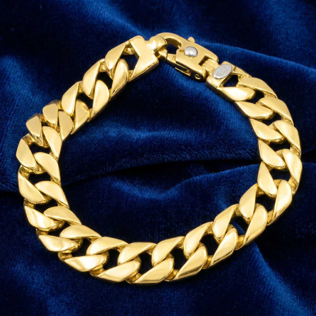 Men's Curb Link 14k Gold (57gram) or Platinum (91gram) 12mm Bracelet 8.5"