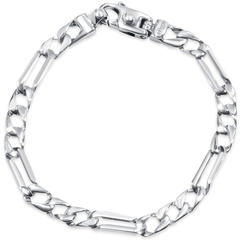 Men's Figaro Link 14k Gold (18gram) or Platinum (32gram) 6.5mm Men's Figaro Link 14k Gold (18gram) or Platinum (32gram) 6.5mm