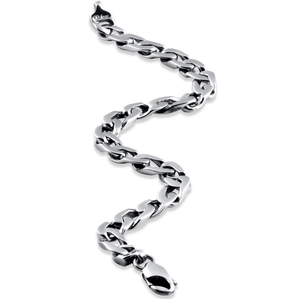 Men's Mariner & Curb Link 14k Gold (31gram) or Platinum (51gram) 7mm Bracelet 8.5"