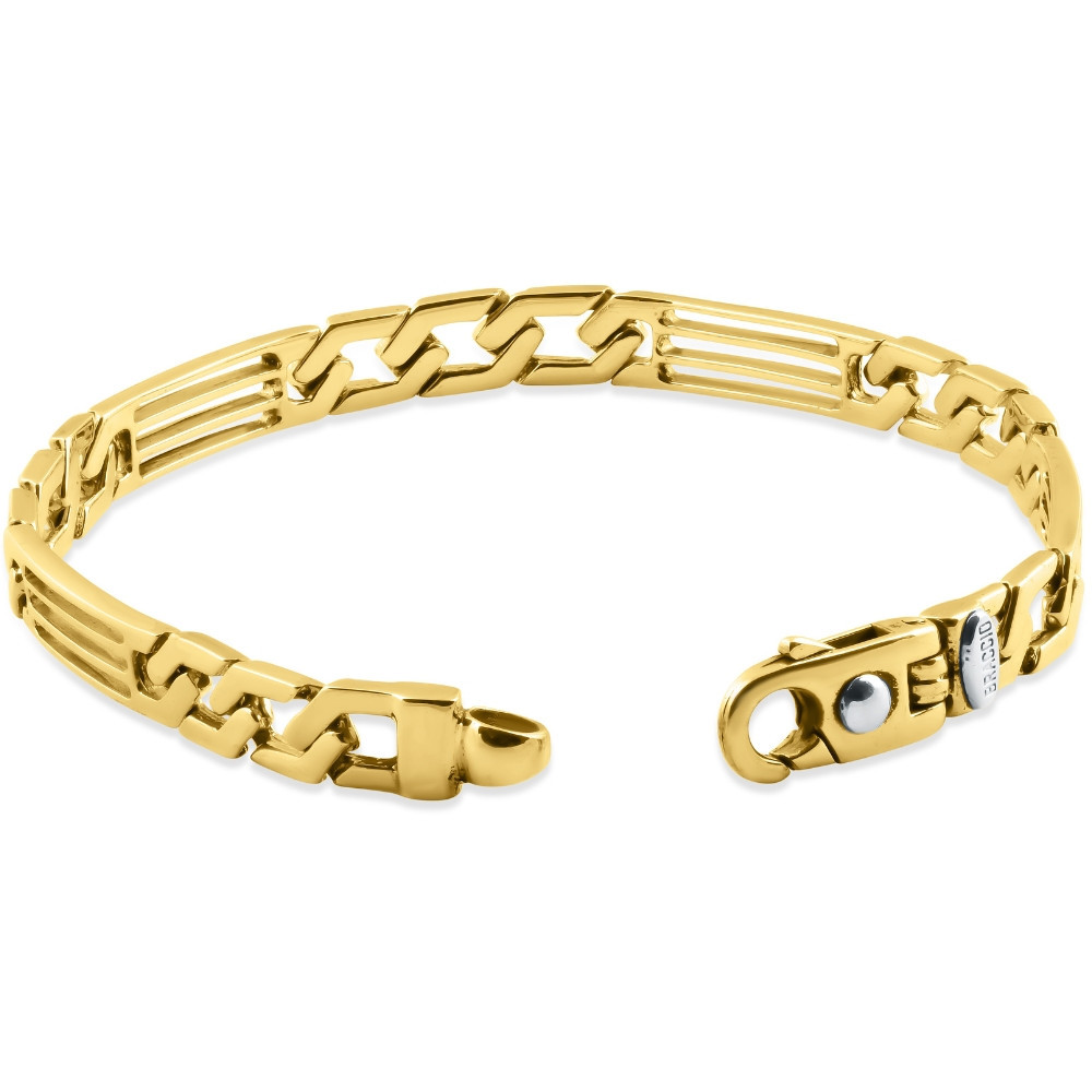 Men's Figaro Link 14k Gold (24gram) or Platinum (39gram) 7mm Bracelet 8.5"