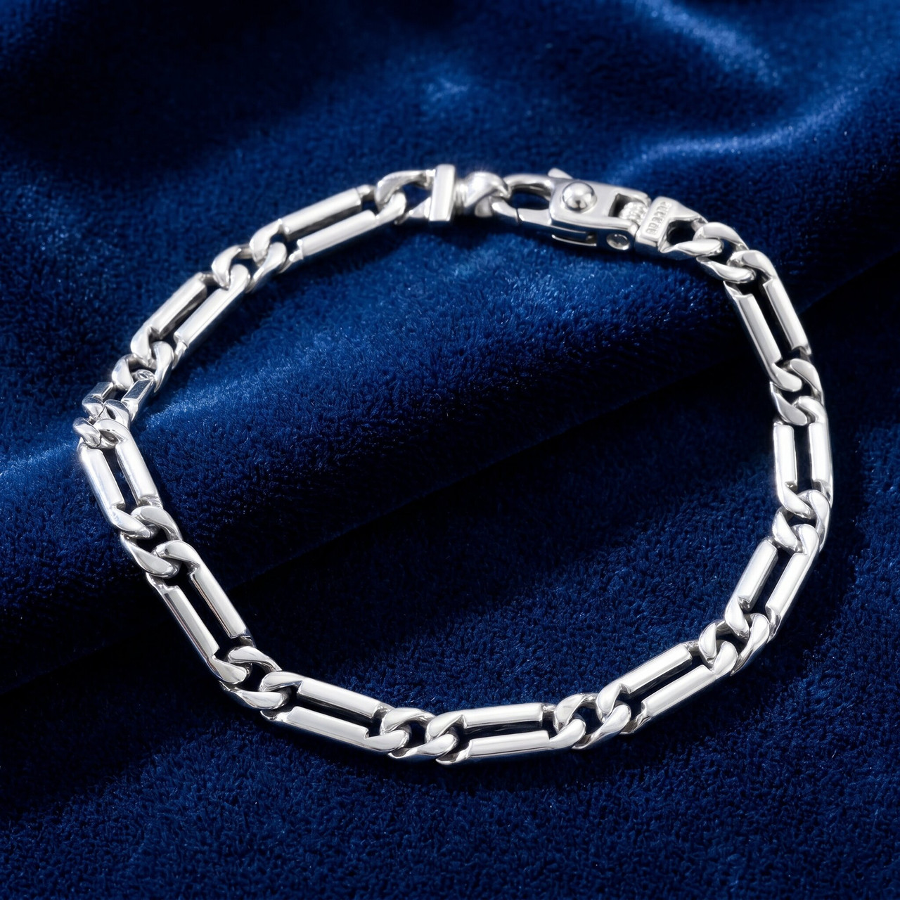 Men's Link 14k Gold (17gram) or Platinum (28gram) 5.5mm Bracelet 8"