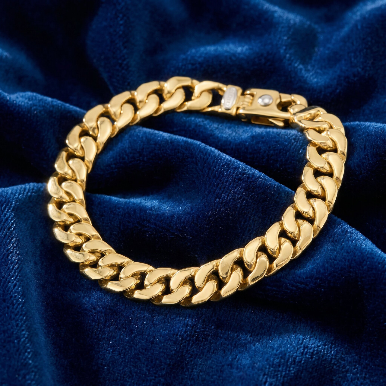 Men's Curb Link 14k Gold (42gram) or Platinum (67gram) 7.5mm Bracelet 8.5"