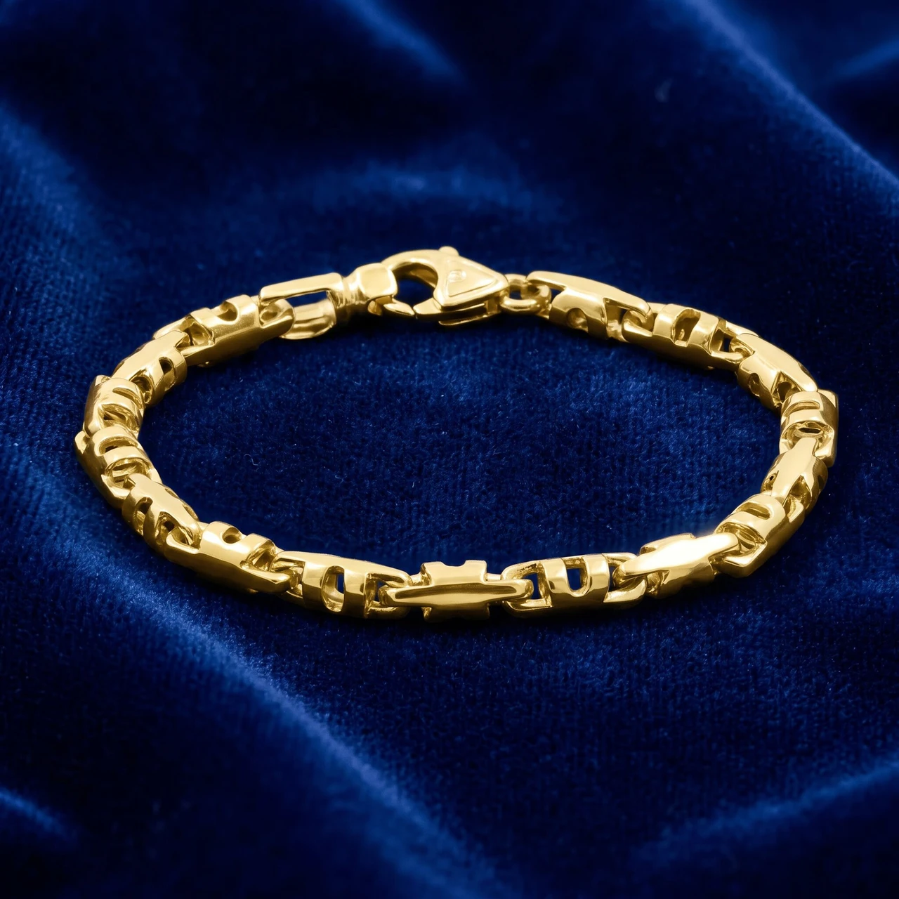 Men's Link 14k Gold (34gram) or Platinum (55gram) 6mm Bracelet 9"