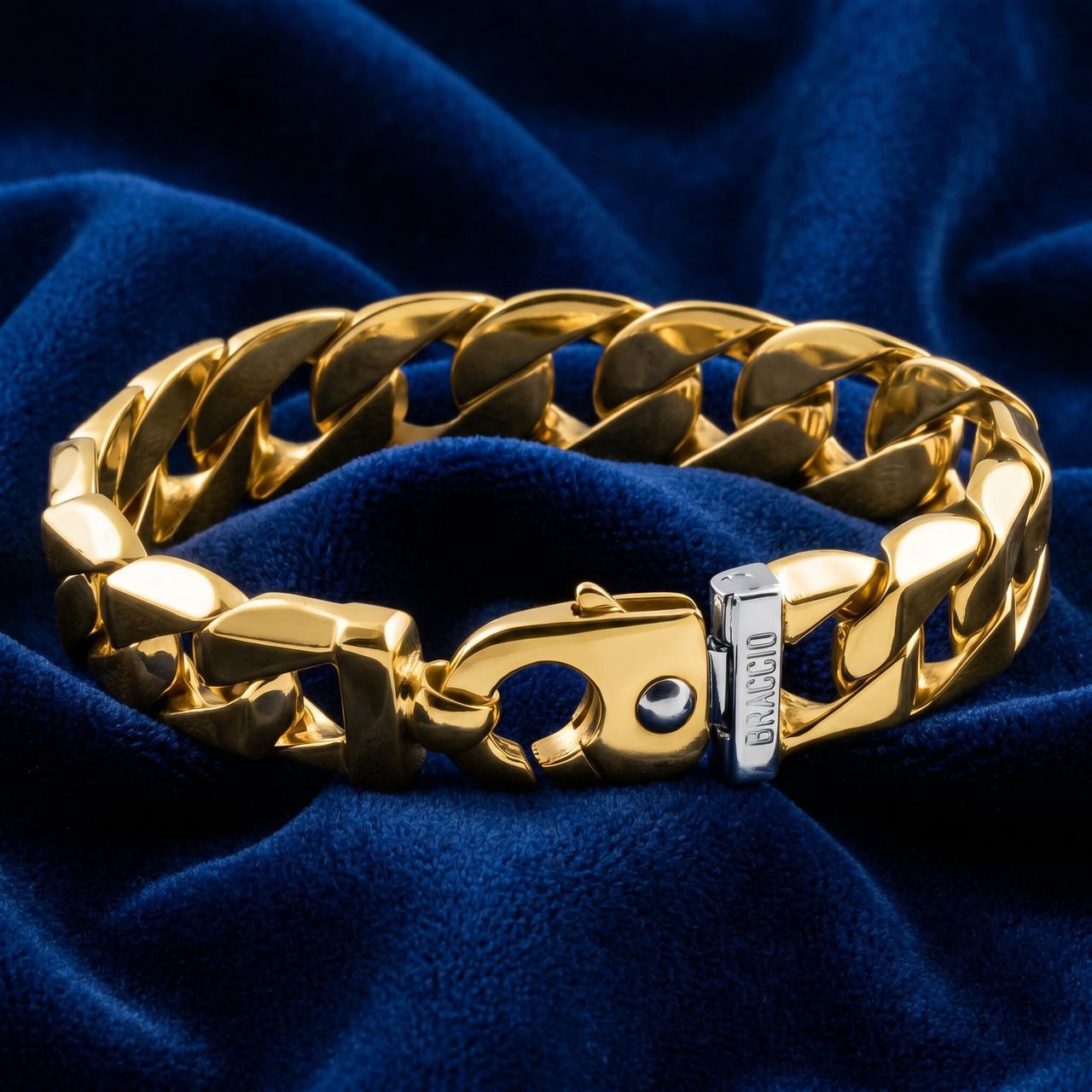 Men's Heavy Cuban Link 14k Gold (202gram) or Platinum (325gram) 18.5mm Bracelet 10"