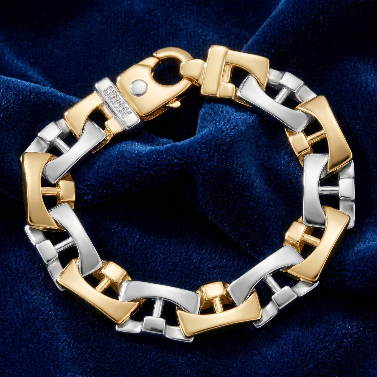 Men's Link 14k Gold (130gram) or Platinum (210gram) 14mm Bracelet 9"