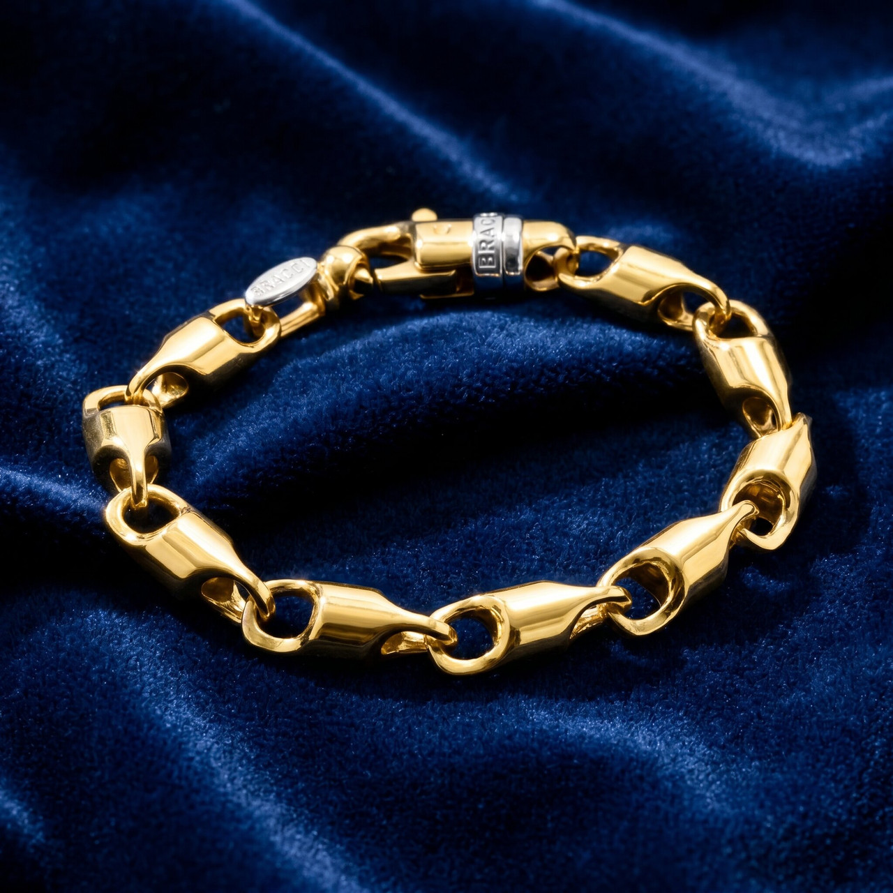 Men's Link 14k Gold (42gram) or Platinum (68gram) 8mm Bracelet 8.5"