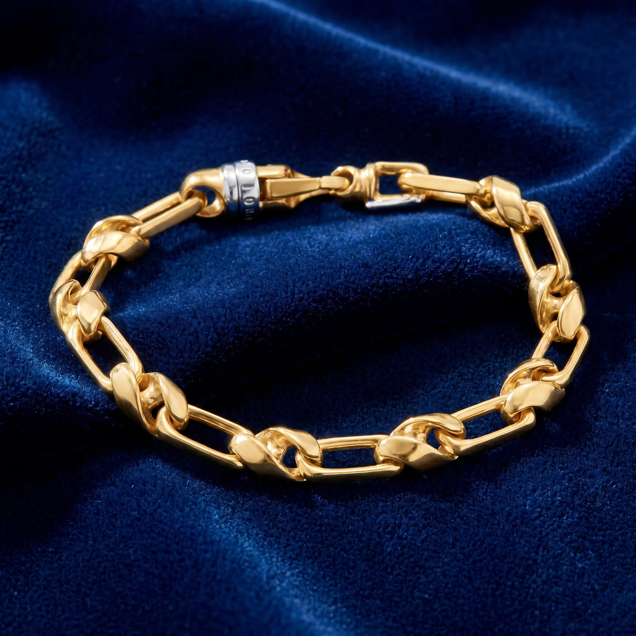 Men's Link 14k Gold (44gram) or Platinum (71gram) 6-8mm Bracelet 8.5"