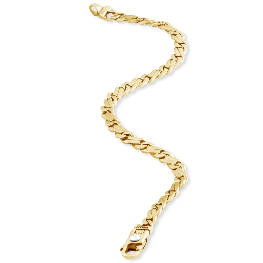 Men's Link 14k Gold (17gram) or Platinum (28gram) 5.5mm Bracelet 8.5"