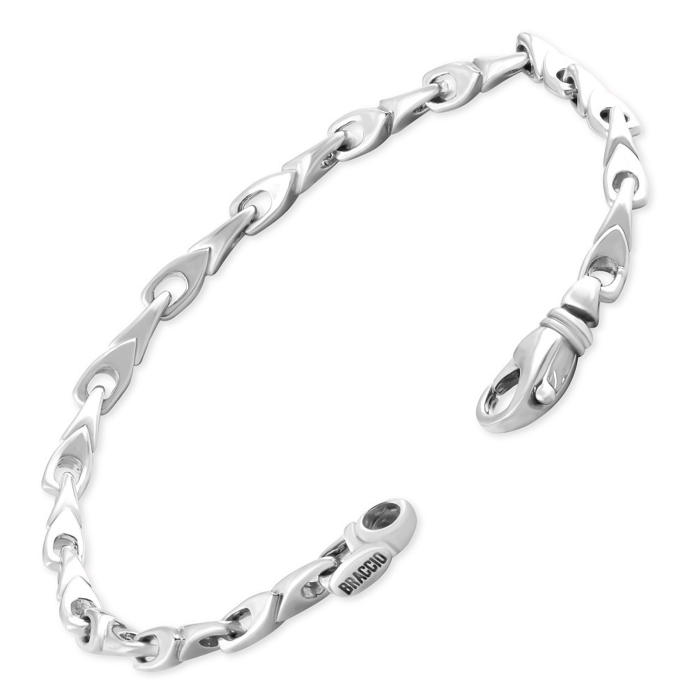 Men's Link 14k Gold (19gram) or Platinum (31gram) 4mm Bracelet 8"