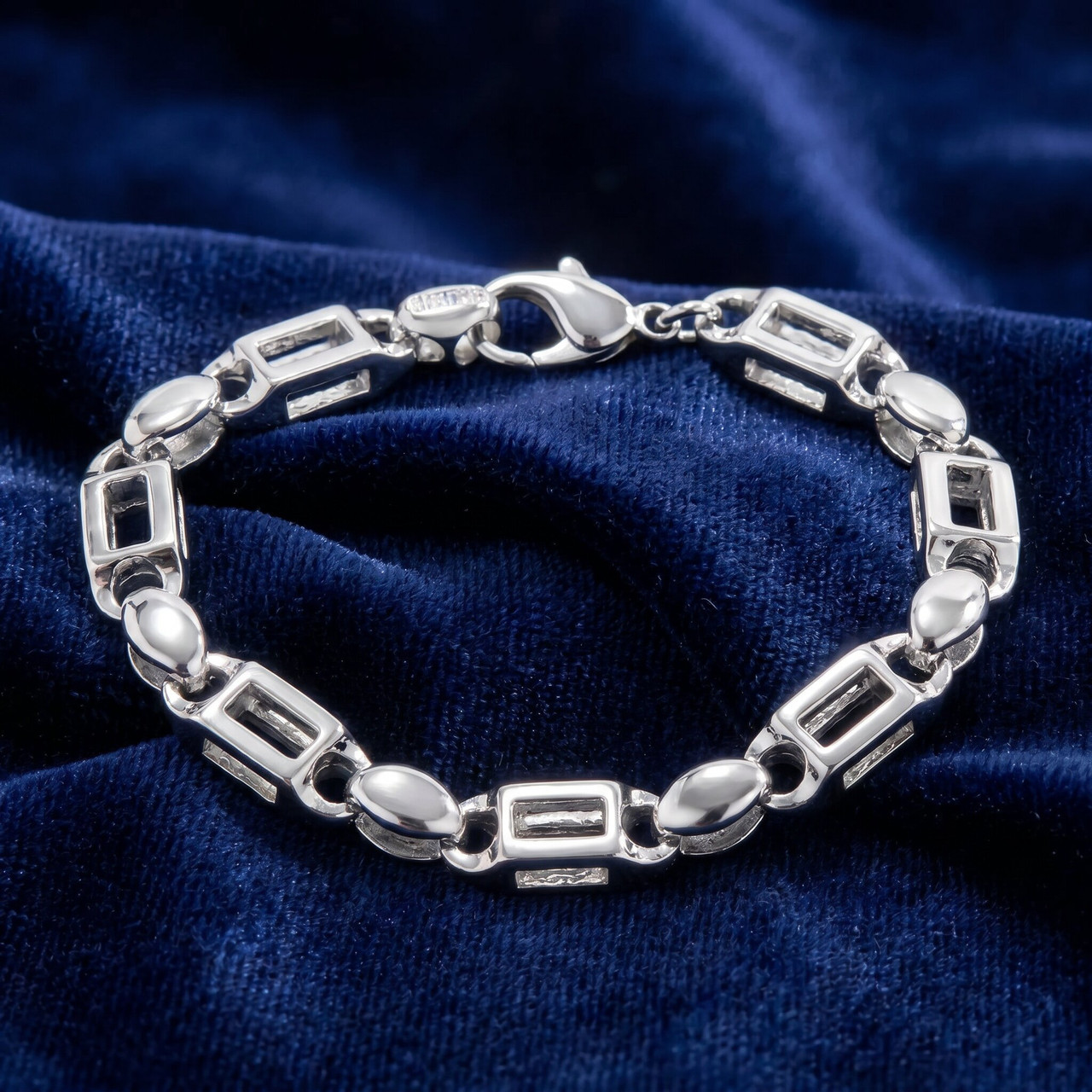 Men's Link 14k Gold (54gram) or Platinum (86gram) 6.5-8mm Bracelet 8.5"