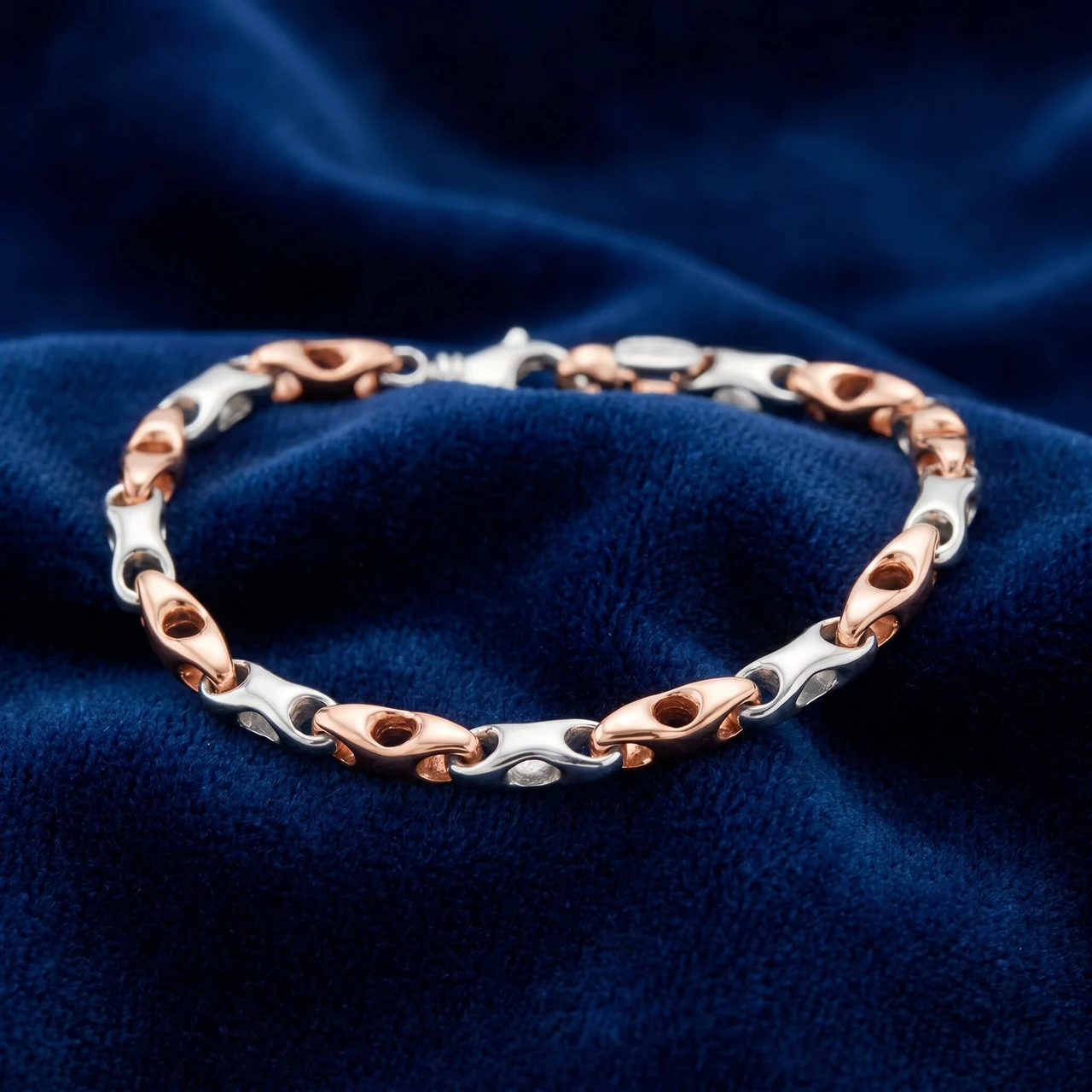 Men's Link 14k Gold (29gram) or Platinum (46gram) 5.5mm Bracelet 8.5"