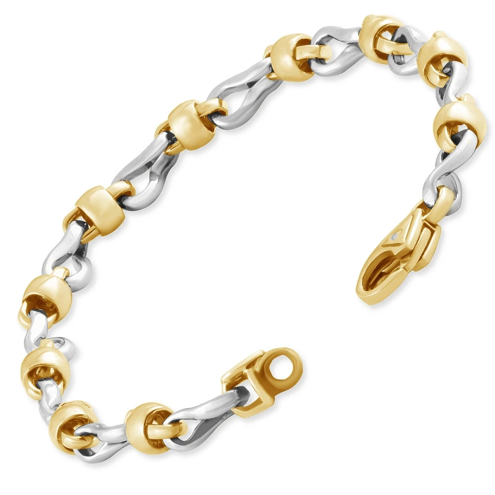 Men's Designer Link 14k Gold (33gram) or Platinum (53gram) 6.5mm Bracelet 8.5"