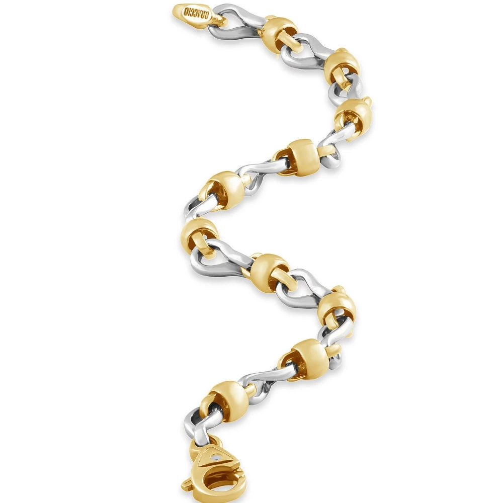Men's Designer Link 14k Gold (33gram) or Platinum (53gram) 6.5mm Bracelet 8.5"