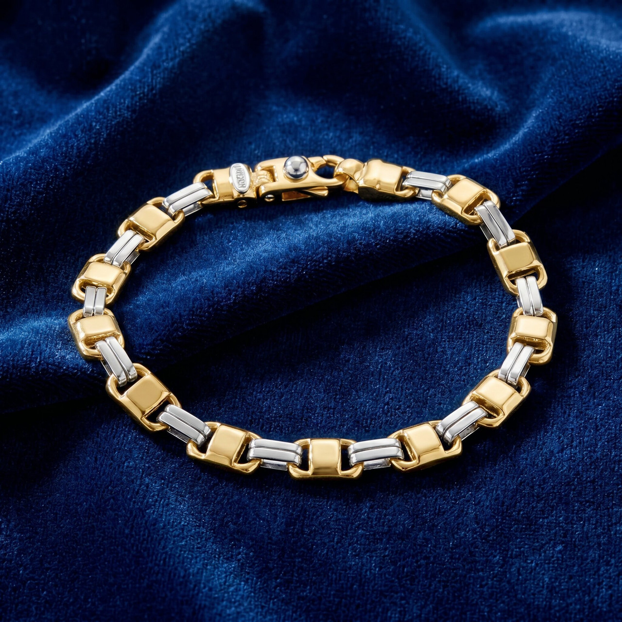 Men's Designer Link 14k Gold (32gram) or Platinum (52gram) 3.5-8mm Bracelet 8.5"