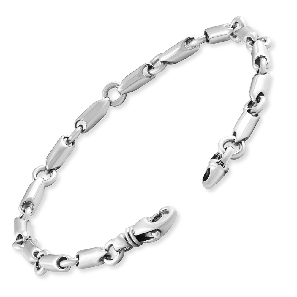Men's Seed & Rolo Link 14k Gold (25gram) or Platinum (40gram) 4mm Bracelet 8.5"