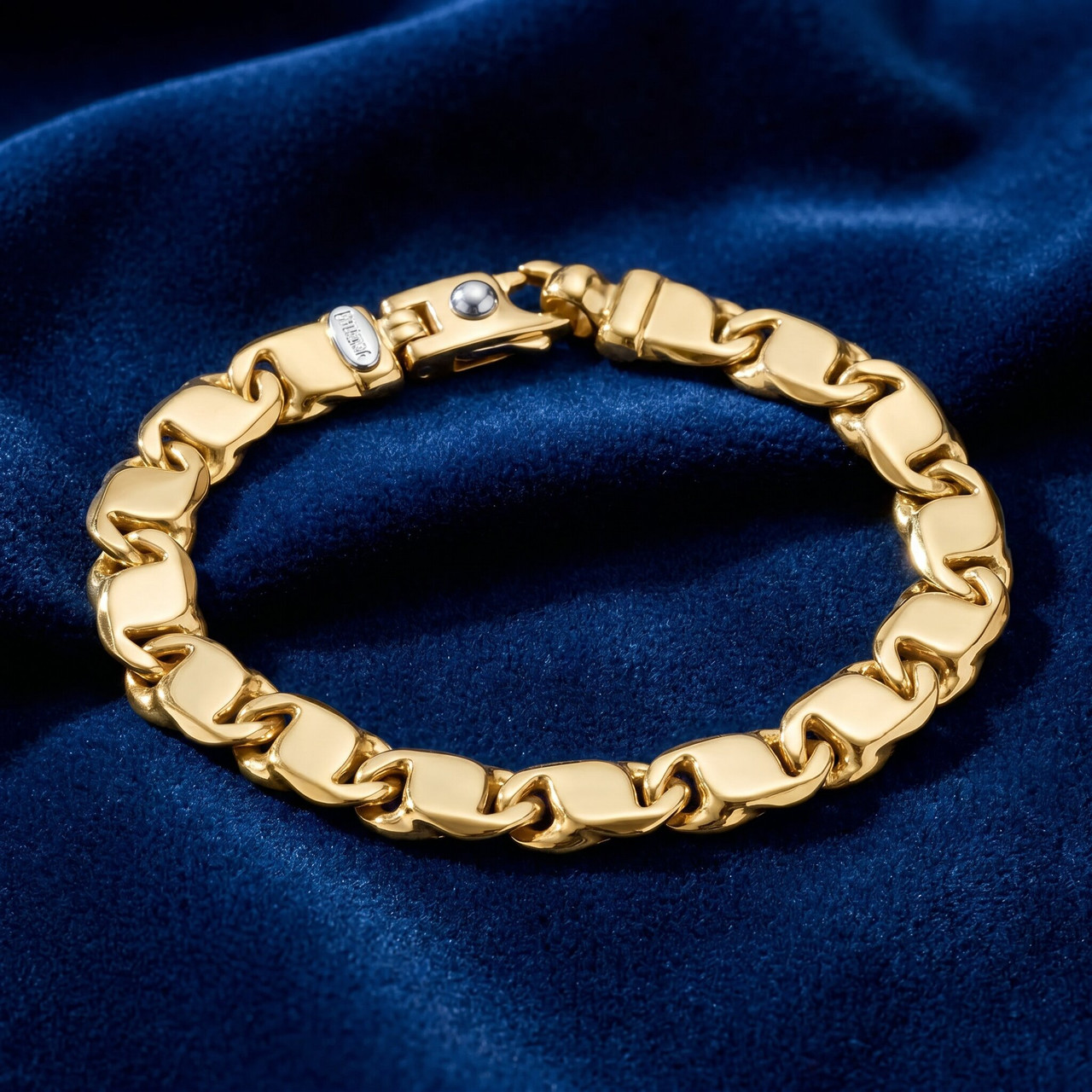 Men's Link 14k Gold (46gram) or Platinum (74gram) 9mm Bracelet 8.25"