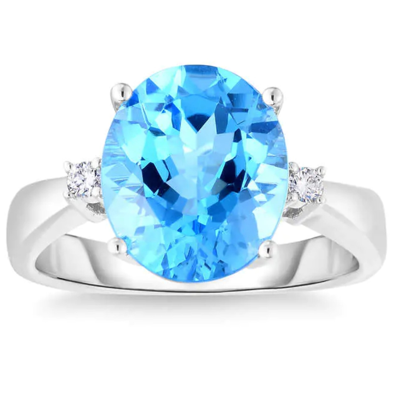 Light Blue Stone Ring, Sky Blue Gold Filled Ring, Sterling Silver Adju