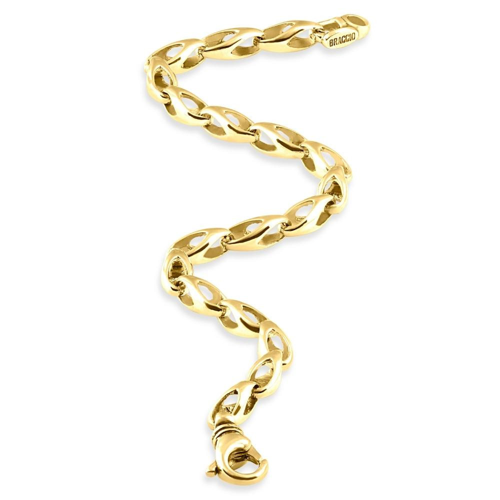 Men's 14k Gold (19gram) or Platinum (31gram) 5.5mm Link Bracelet 8.25"