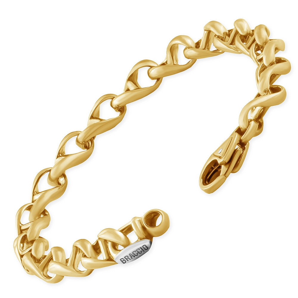 Men's Marine Link 14k Gold (27gram) or Platinum (43gram) 7.5mm Bracelet 8.5"