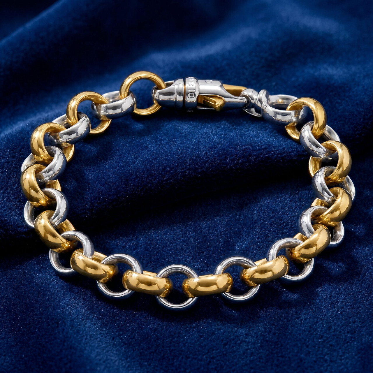 Men's Rolo Link 14k Gold (59gram) or Platinum (96gram) 11.5mm Bracelet 8.5"