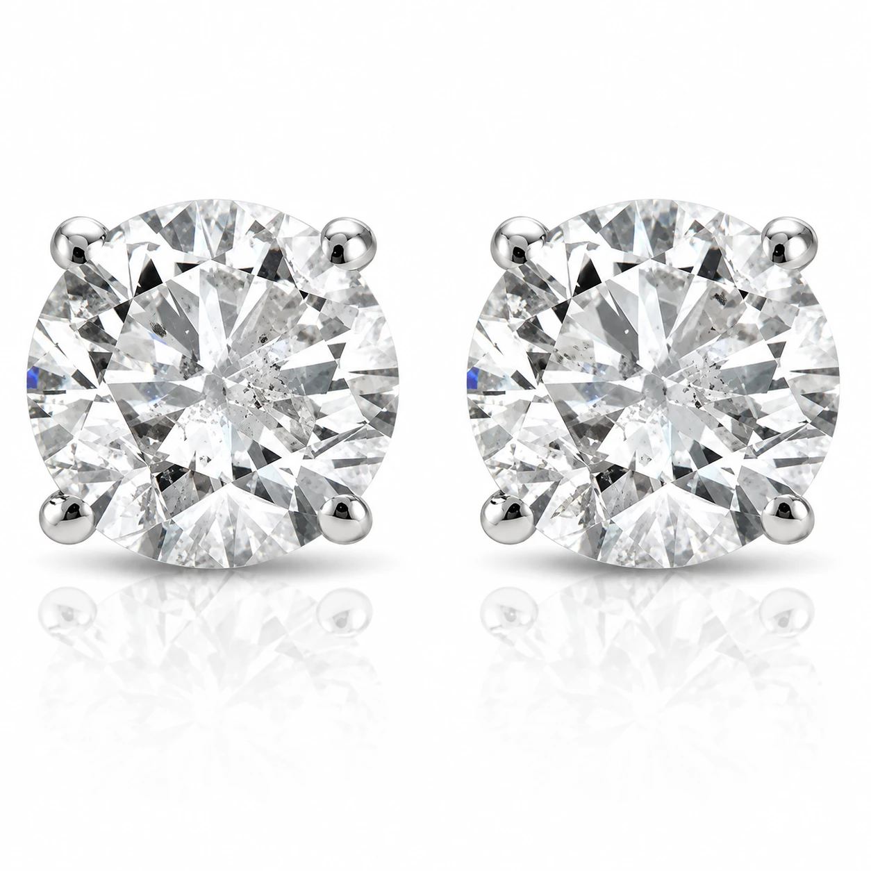 1 cttw Diamond Studs 14K White Gold (I-J, I2-I3)