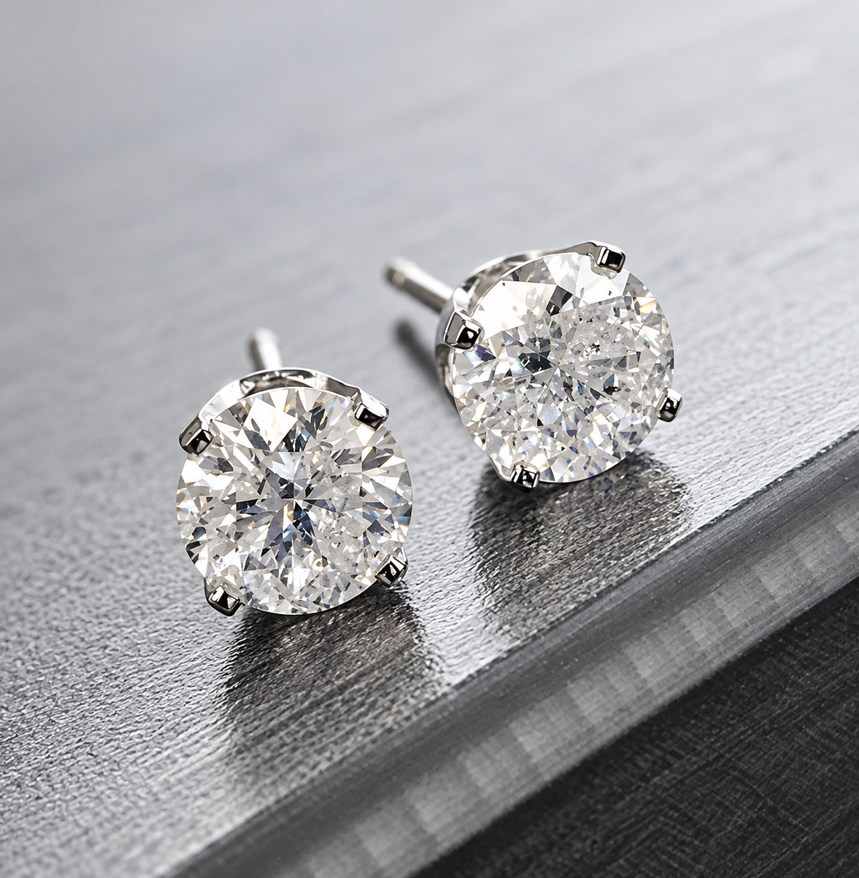 1 cttw Diamond Studs 14K White Gold (I-J, I2-I3)