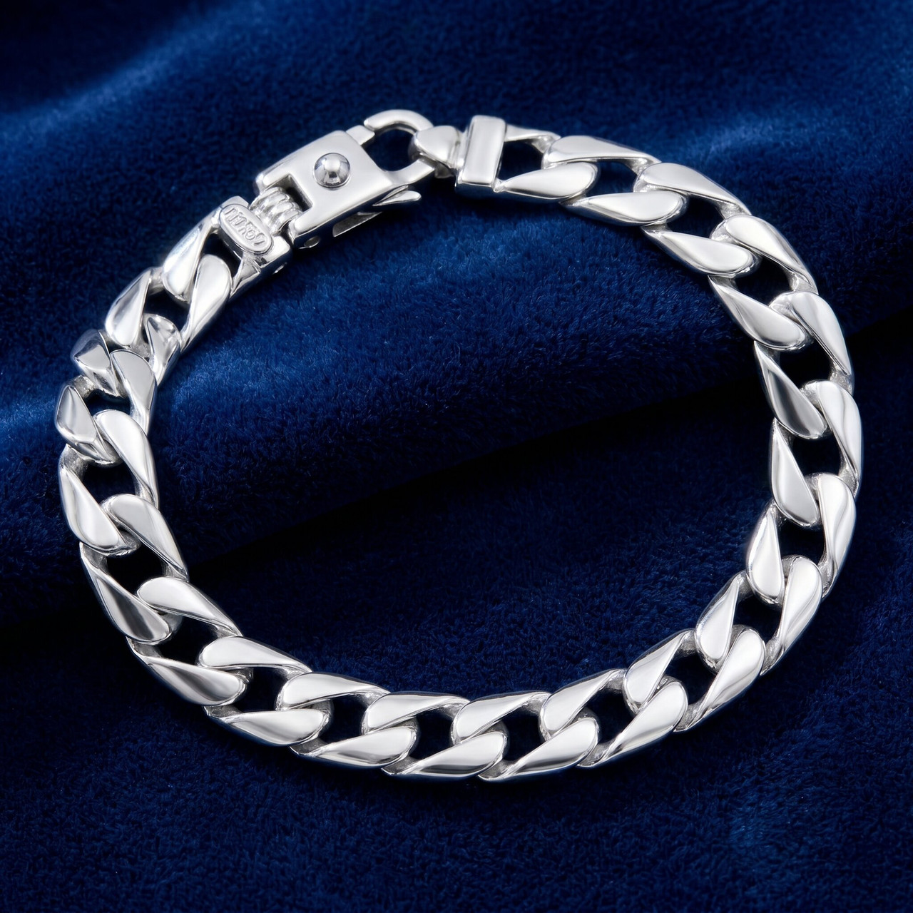 Men's Curb Link 14k Gold (36gram) or Platinum (59gram) 9.5mm Bracelet 8.5"
