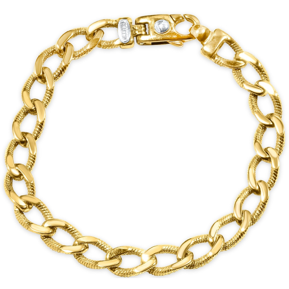 Men's Braided Link 14k Gold (30gram) or Platinum (49gram) 8.5mm Bracelet 8"