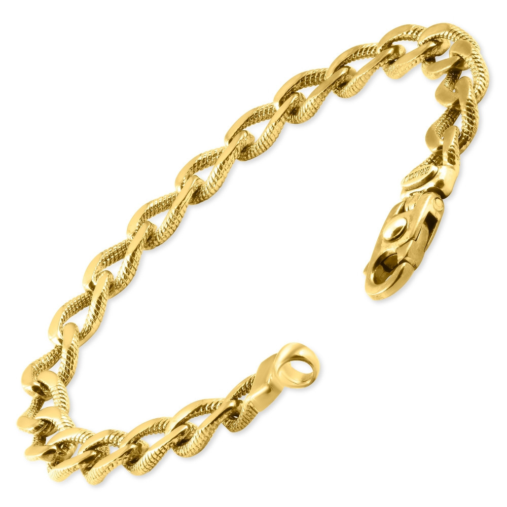 Men's Braided Link 14k Gold (30gram) or Platinum (49gram) 8.5mm Bracelet 8"