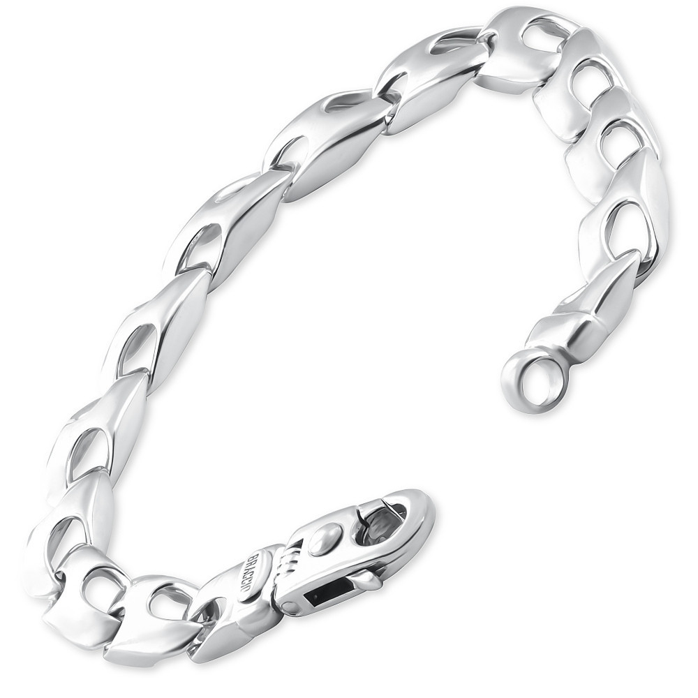 ESミッチェル　14kプレートリング　silver  14k Men's Designer Mariner Link 14k Gold (44gram) or Platinum (71gram