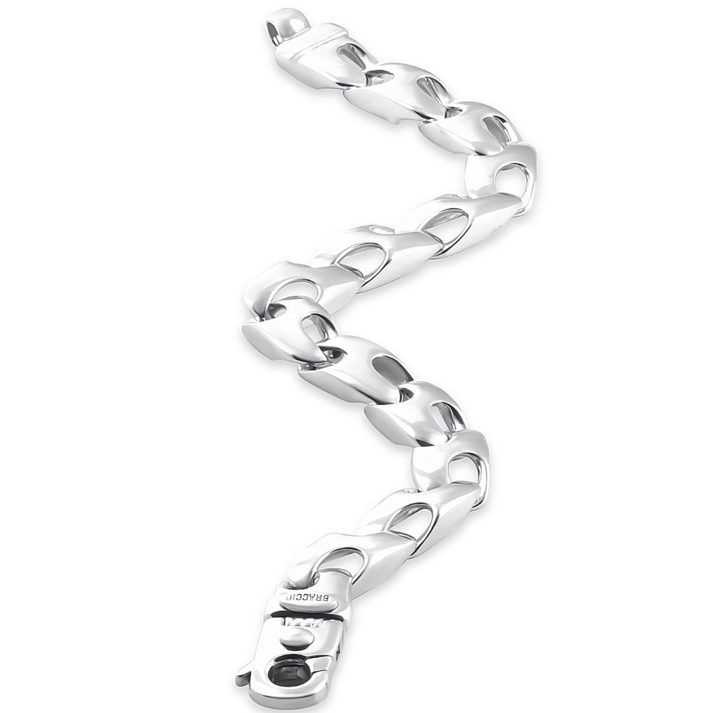 Men's Designer Mariner Link 14k Gold (44gram) or Platinum (71gram) 10mm Bracelet 8.5"
