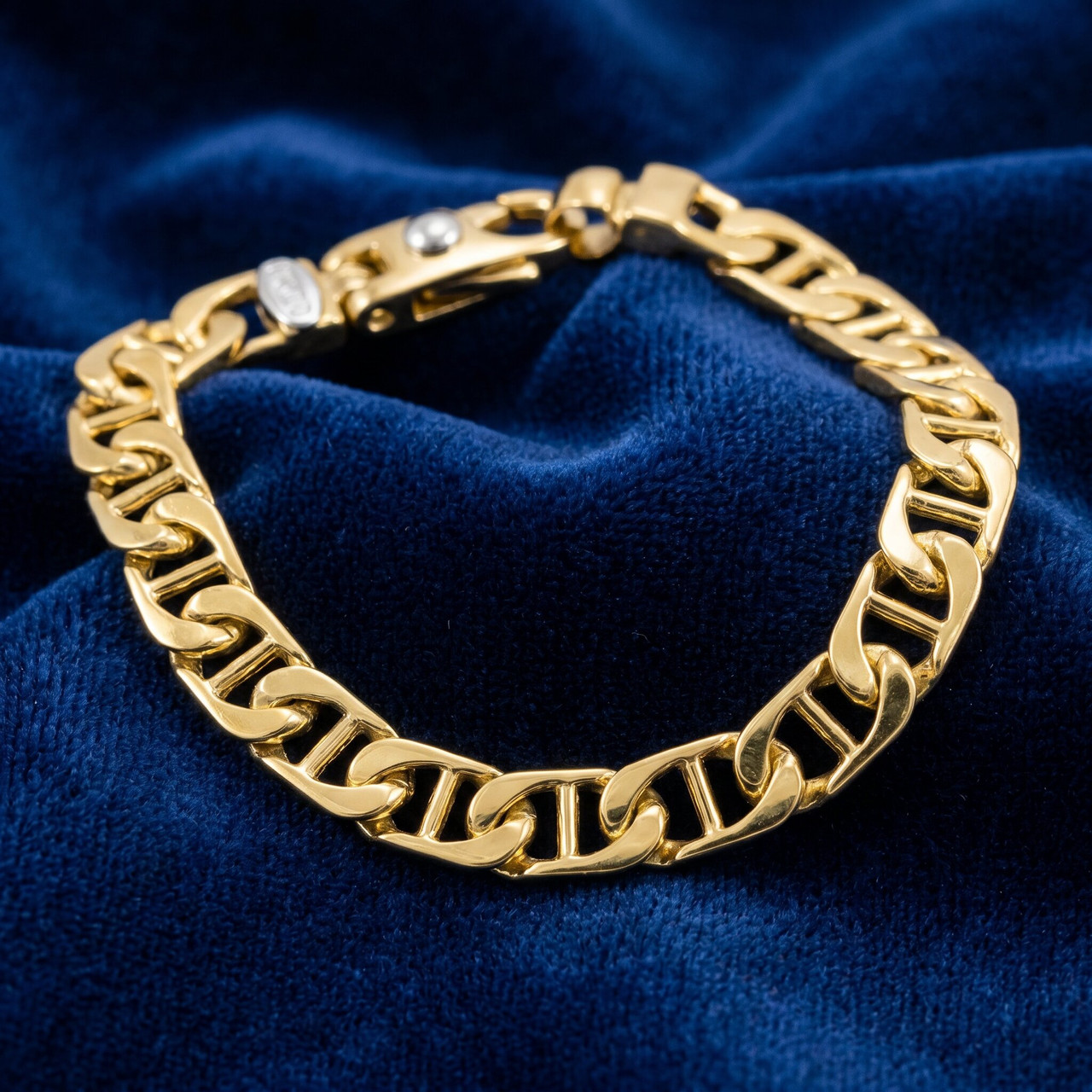 Men's Marine Link 14k Gold (21gram) or Platinum (35gram) 7.5mm Bracelet 8.5"
