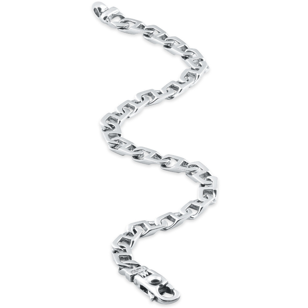 Men's Marine Link 14k Gold (16gram) or Platinum (26gram) 6mm Bracelet 8.5"