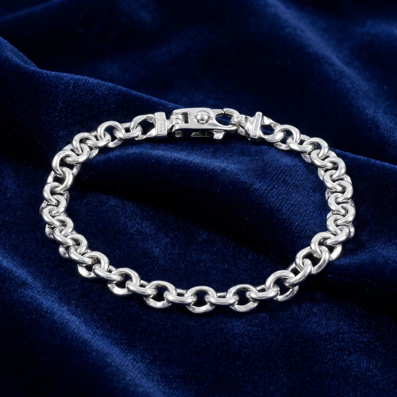 Men's Link 14k Gold (17gram) or Platinum (28gram) 6mm Bracelet 8"