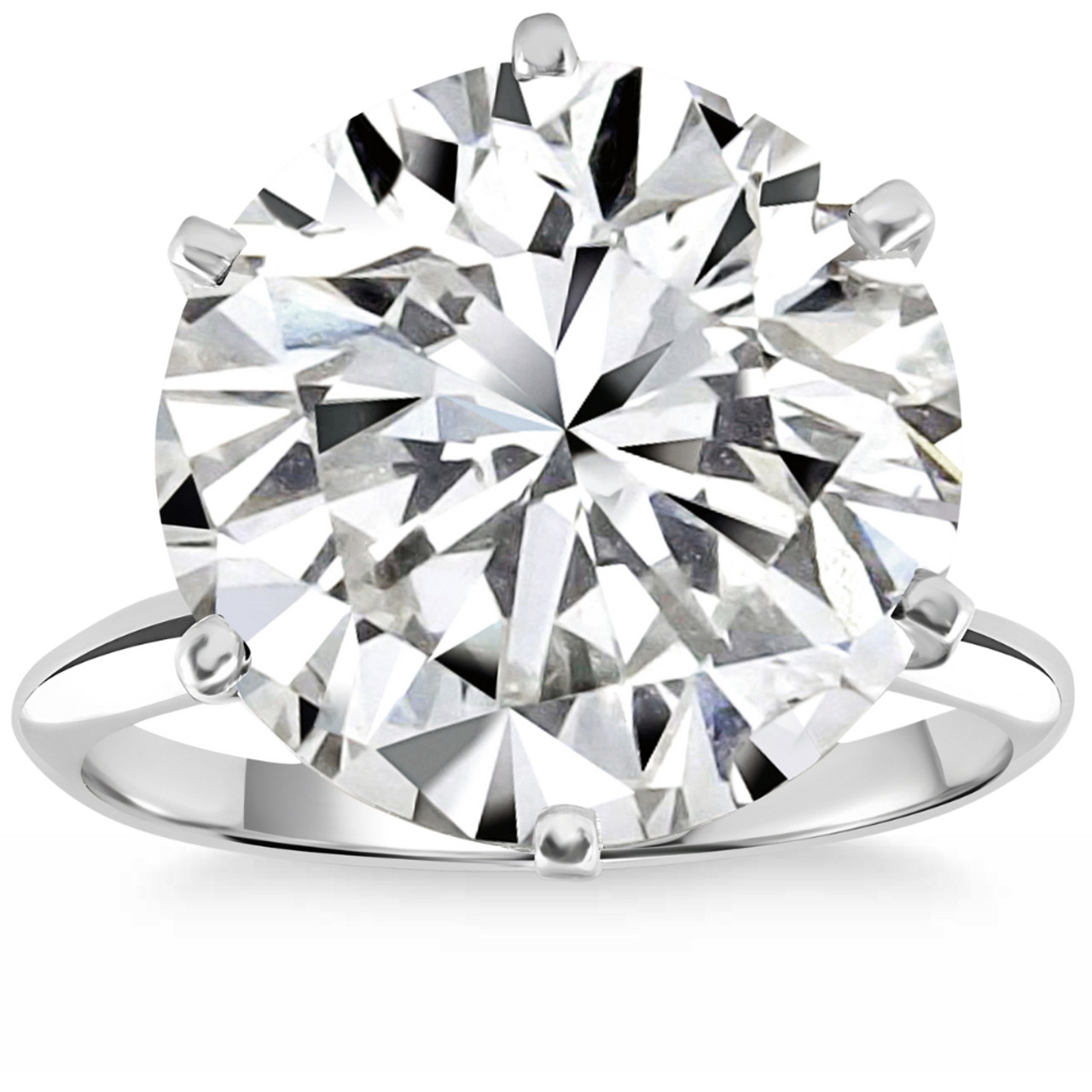 Certified 10.83Ct Natural Round Brilliant Cut Diamond Solitaire