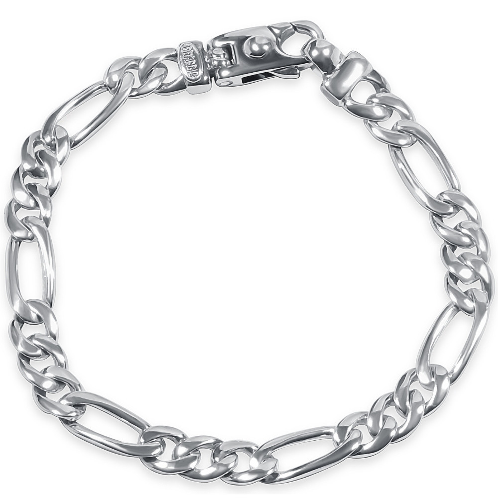 Men's Figaro Link 14k Gold (23gram) or Platinum (37gram) 7.5mm