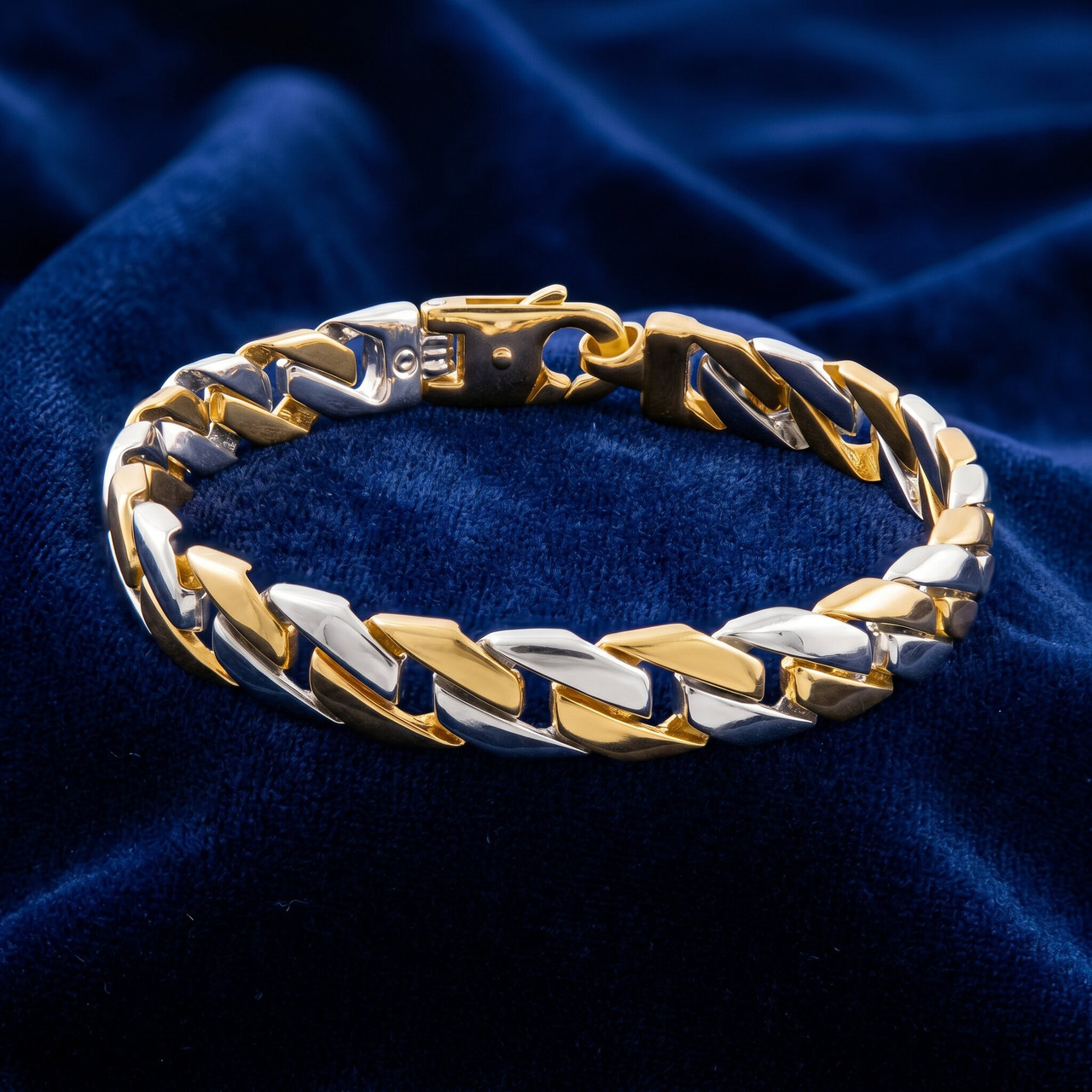 Men's Curb Link 14k Gold (46gram) or Platinum (74gram) 10mm Bracelet 8.25"