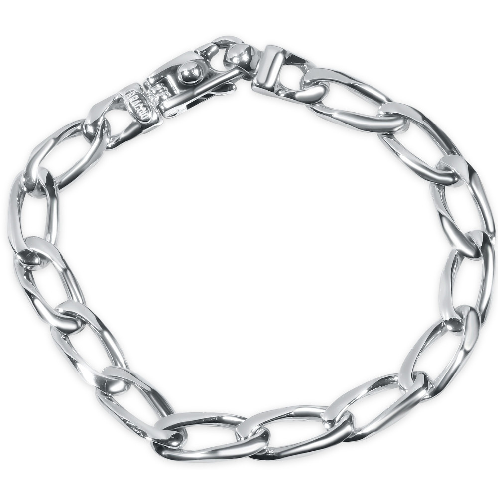 Men's Link 14k Gold (34gram) or Platinum (55gram) 8.5mm Bracelet 8.5"