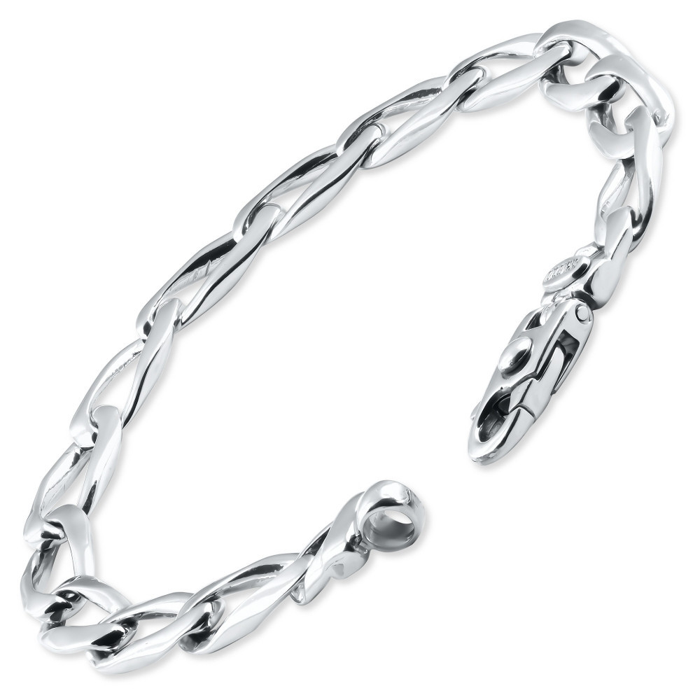 Men's Link 14k Gold (34gram) or Platinum (55gram) 8.5mm Bracelet 8.5"