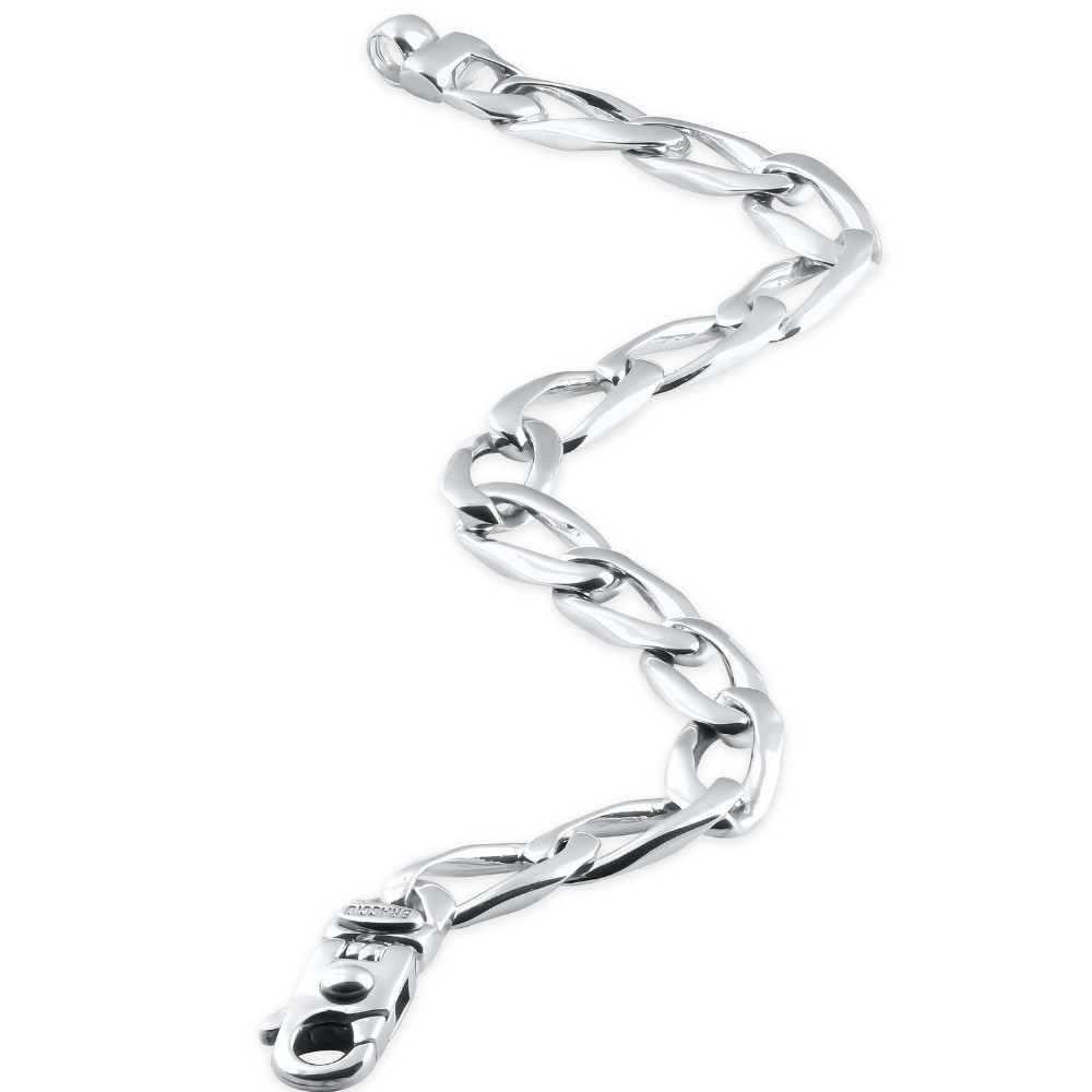 Men's Link 14k Gold (34gram) or Platinum (55gram) 8.5mm Bracelet 8.5"