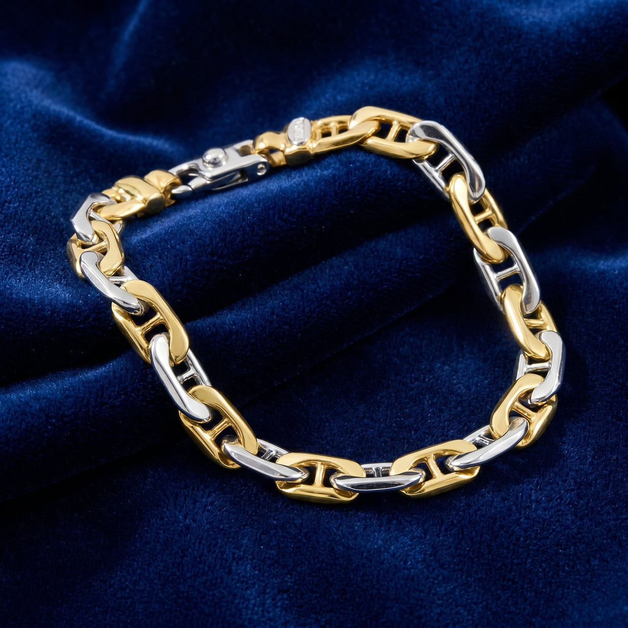 Men's Designer Mariner Link 14k Gold (32gram) or Platinum (52gram