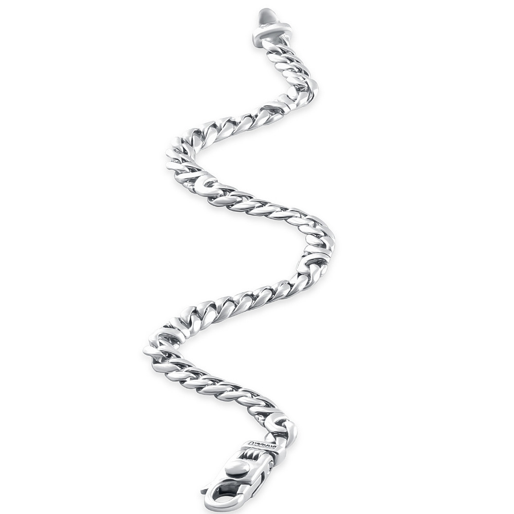 Men's Curb Link 14k Gold (20gram) or Platinum (33gram) 5.5mm Bracelet 8.5"