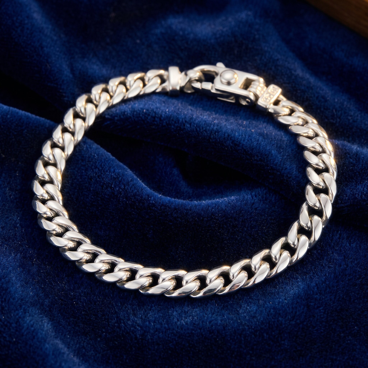 Men's Curb Link 14k Gold (20gram) or Platinum (33gram) 5.5mm Bracelet 8.5"