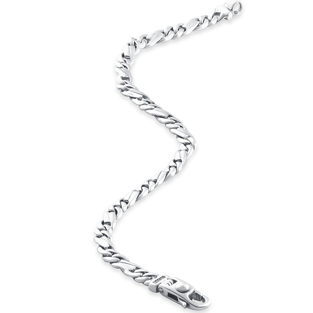Men's Link 14k Gold (21gram) or Platinum (33gram) 5.5mm Bracelet 8.25"