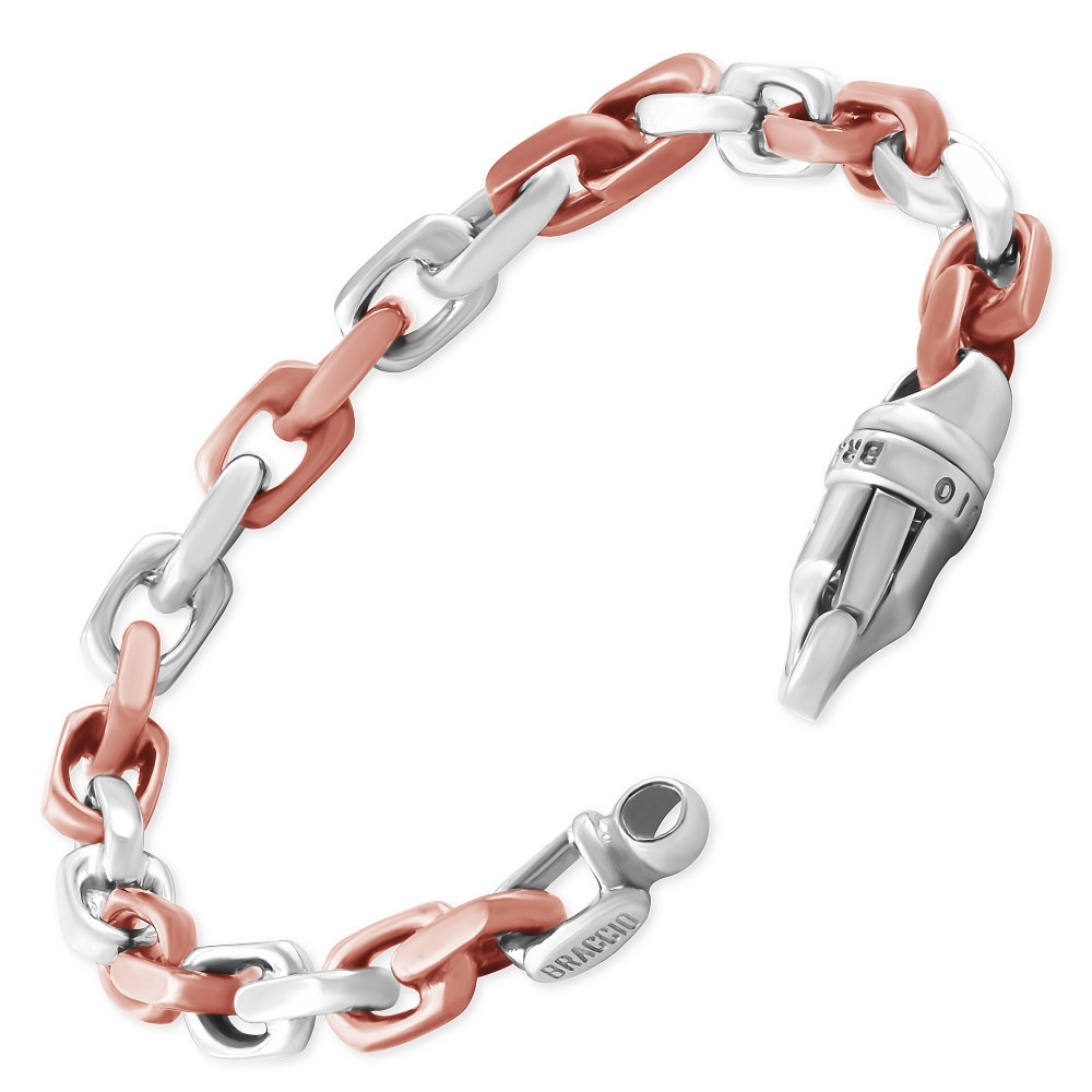 Men's Link 14k Gold (39gram) or Platinum (63gram) 7mm Bracelet 8.5"