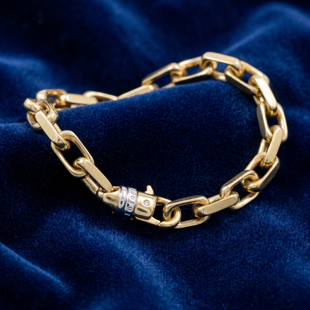 Men's Link 14k Gold (52gram) or Platinum (83gram) 8mm Bracelet 8.5"